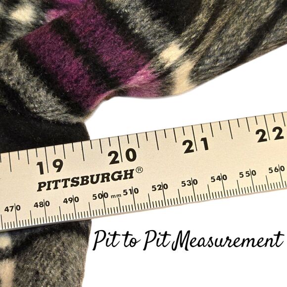 Tribal Plaid Wool Blend Pea Coat Sz 6 Purple Womens Button Up & Satin Lining New - Picture 15 of 15